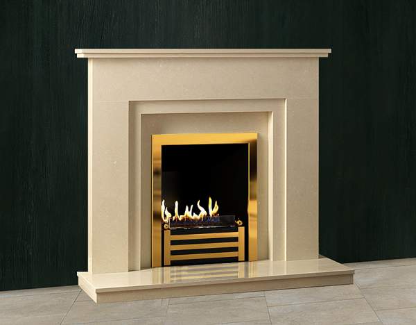 Биокамин в мраморном портале Firezo Grande