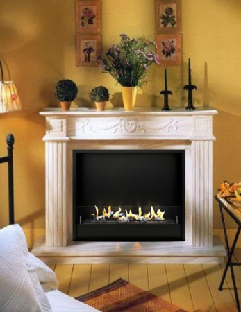 Биокамин в мраморном портале Firezo Dolce Freddo